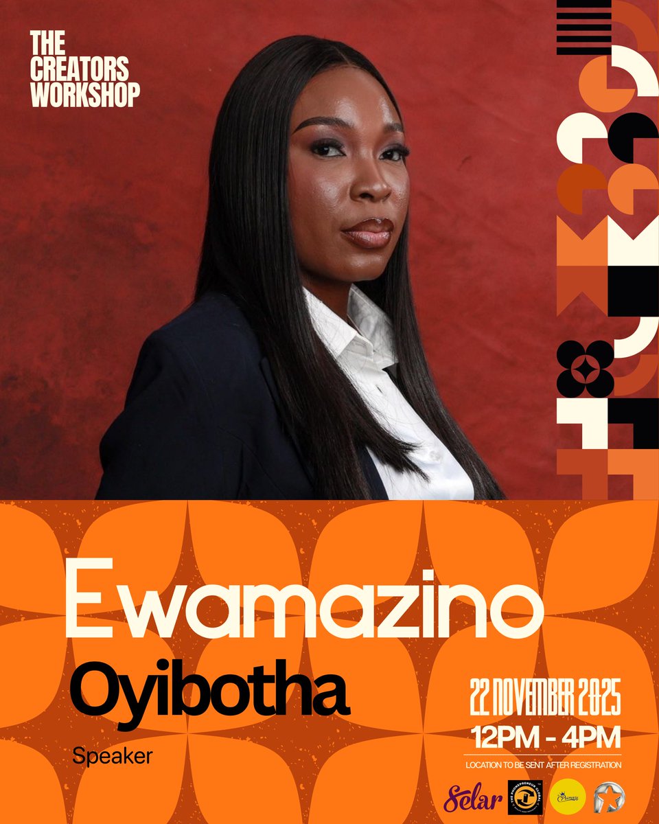 thearikesamuel's tweet image. We’re excited to have @oyibutter join us! 

A legal expert who has supported countless creators in expanding globally, she’ll be teaching you how to protect your work and your IP. 

If you’re serious about your creative journey, you can’t miss tomorrow’s session.