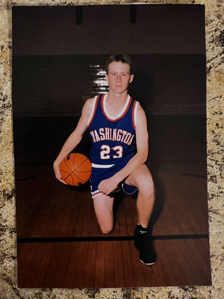 robrash's tweet image. 🏀 With Troy Buchanan High School basketball starting tonight for Carter and Nora… here’s a little throwback to where it all started!?! lol 

This was my sophomore year for the Bluejays JV team back when short shorts were NOT cool! 😎 

Let’s go Trojans!!