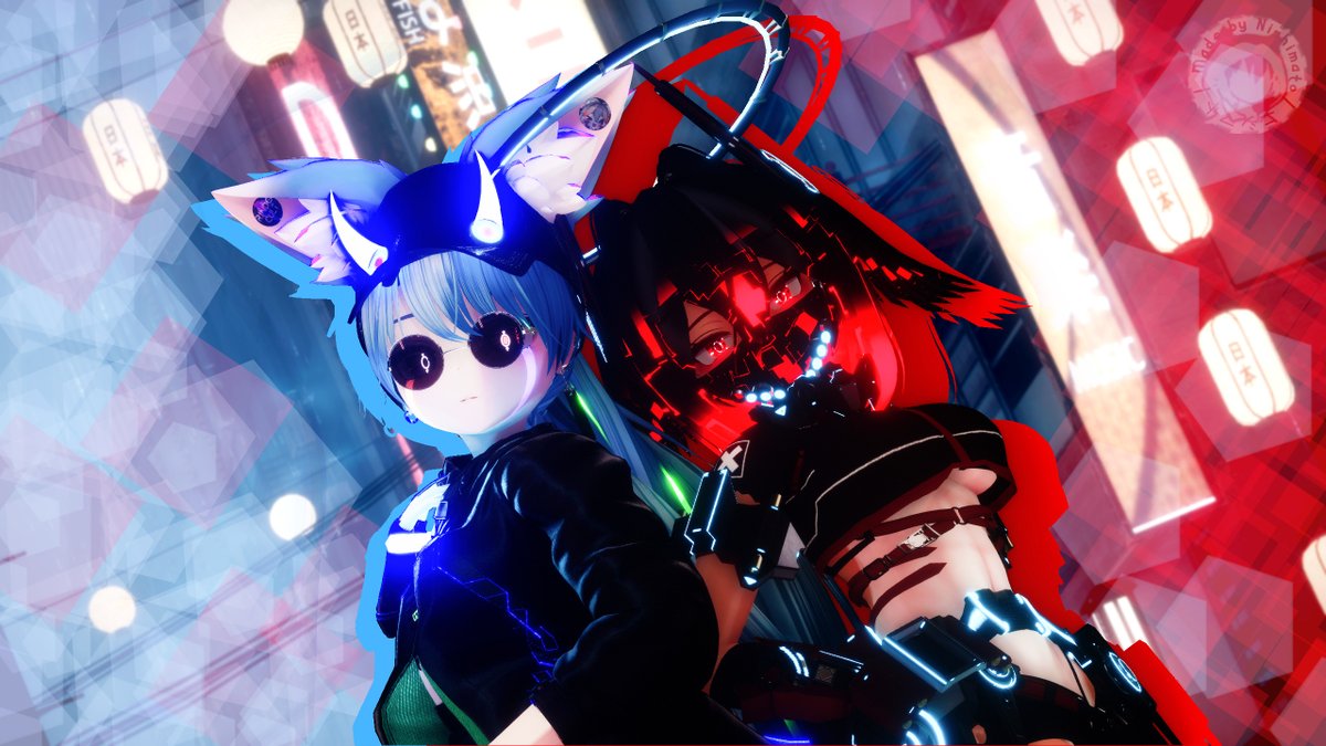 Nishimato_San's tweet photo. We make the City lights look pale~ 
(Feat. @WinterBree23)
#VRChat #VRC #VRChatPhotography https://t.co/vNC18vFZRN