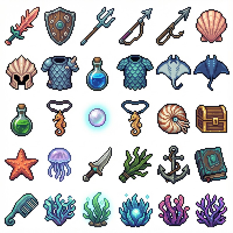 pixel sprite sheet examples