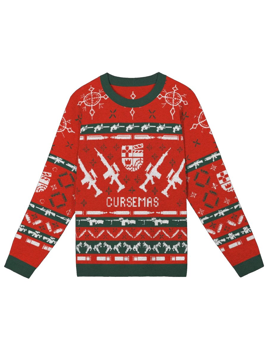 We did something wonderful(?) silly(?) wonderfully silly(!)

We've made our own "Cursemas" sweater! 
Now available for the holidays! 
You can snag one (as well as all of our other cool merch) at expvideo.info <a href="/WatchEXP/">EXP</a>