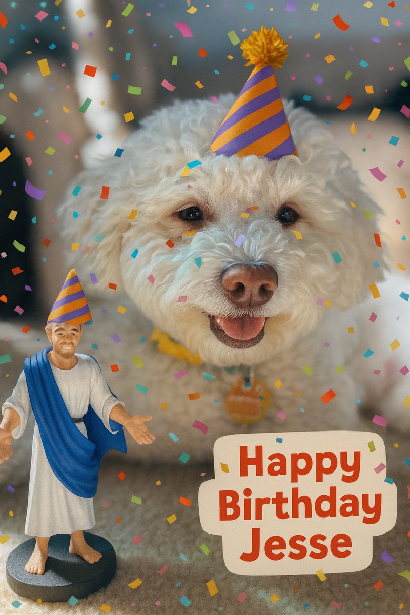 Tweet1Meta's tweet image. Happy birthday @jessepollak 

Perrie wanted to get you a gift… but he ate it. He sends tail wags, sloppy kisses, and strict orders to have an amazing day anyway. 

zora.co/@canine