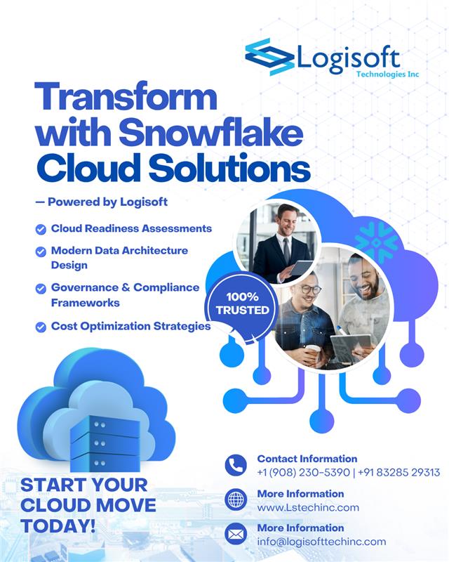 logisofttechinc's tweet image. Transform your data with Logisoft’s Snowflake expertise. Gain smarter insights, enable seamless migration, build scalable architecture, and optimize governance and costs for maximum ROI.

🌐 𝐕𝐢𝐬𝐢𝐭 𝐮𝐬:  lstechinc.com

#snowflake #datastrategy #cloudconsulting