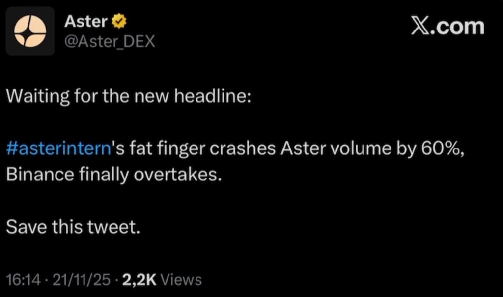 Interesting post just deleted by ASTER.

They hinted us Binance taking over $ASTER 

Looks interesting

Send my bags to new ATH with haste 🎯🚀