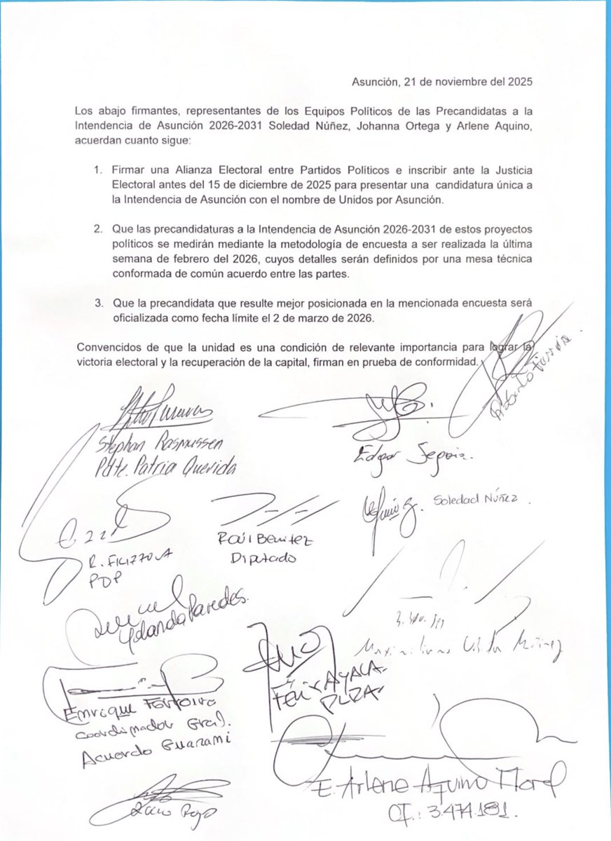 La UNIDAD en Asunción avanza a paso firme. 💪🇵🇾