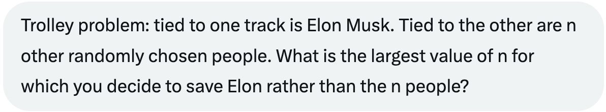 littmath's tweet image. Thus...uh...replicates.

Who wins, Elon vs. 10^58 randomly chosen humans?