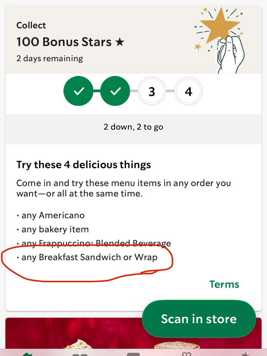 mosher_jared's tweet photo. @StarbucksCanada - as much as I love you guys, it makes me sad when you run Star challenges that keep gluten sensitive patrons out of the running! Can’t we add the egg bites and the potato cheddar chive bites for these? I could eat those and get my 100 bonus stars! 😌 https://t.co/08xAnIVvbY