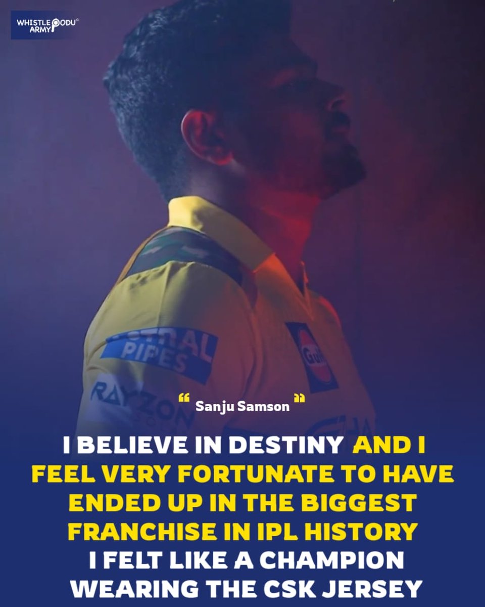 CSKFansOfficial's tweet image. Sanju speaks from his heart 💛

#SanjuSamson #WhistlePodu #CSK
@IamSanjuSamson