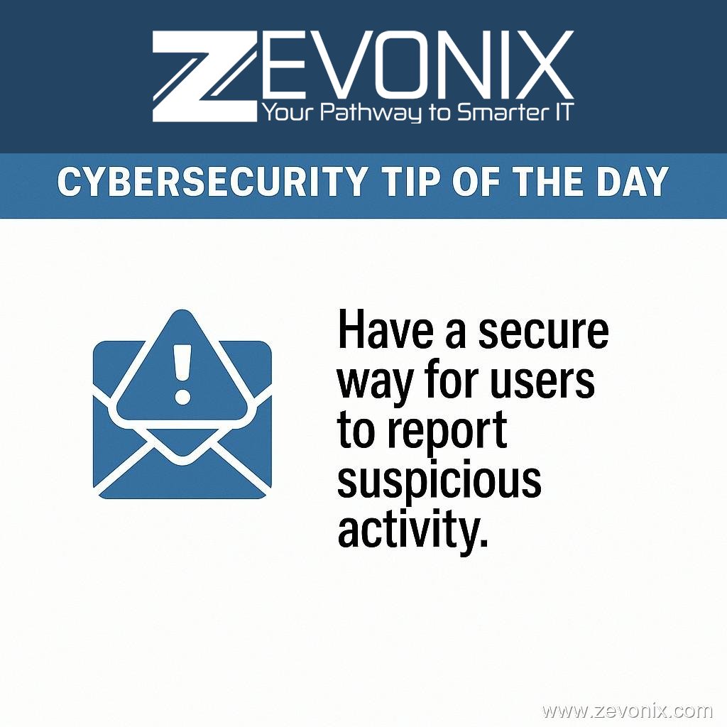 Zevonix_IT's tweet image. 👀 Suspicious activity should never go unreported.
✅ Give employees a simple, secure way to flag phishing attempts or strange behavior.
#CyberSecurity #Phishing #ITSecurity #Zevonix