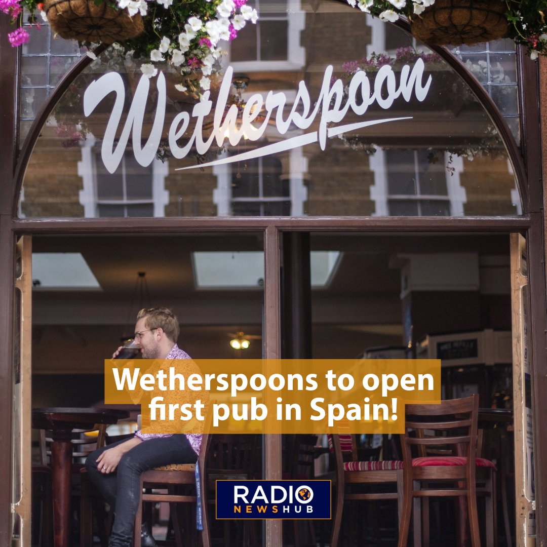 radionewshub's tweet image. Wetherspoons is heading overseas...opening its first pub in mainland Europe at Alicante Airport!🇪🇸🍺

Flying home from the Costa Blanca?

You could soon get a final fry-up and pint before boarding
#Wetherspoons #Alicante #TravelNews #Hospitality