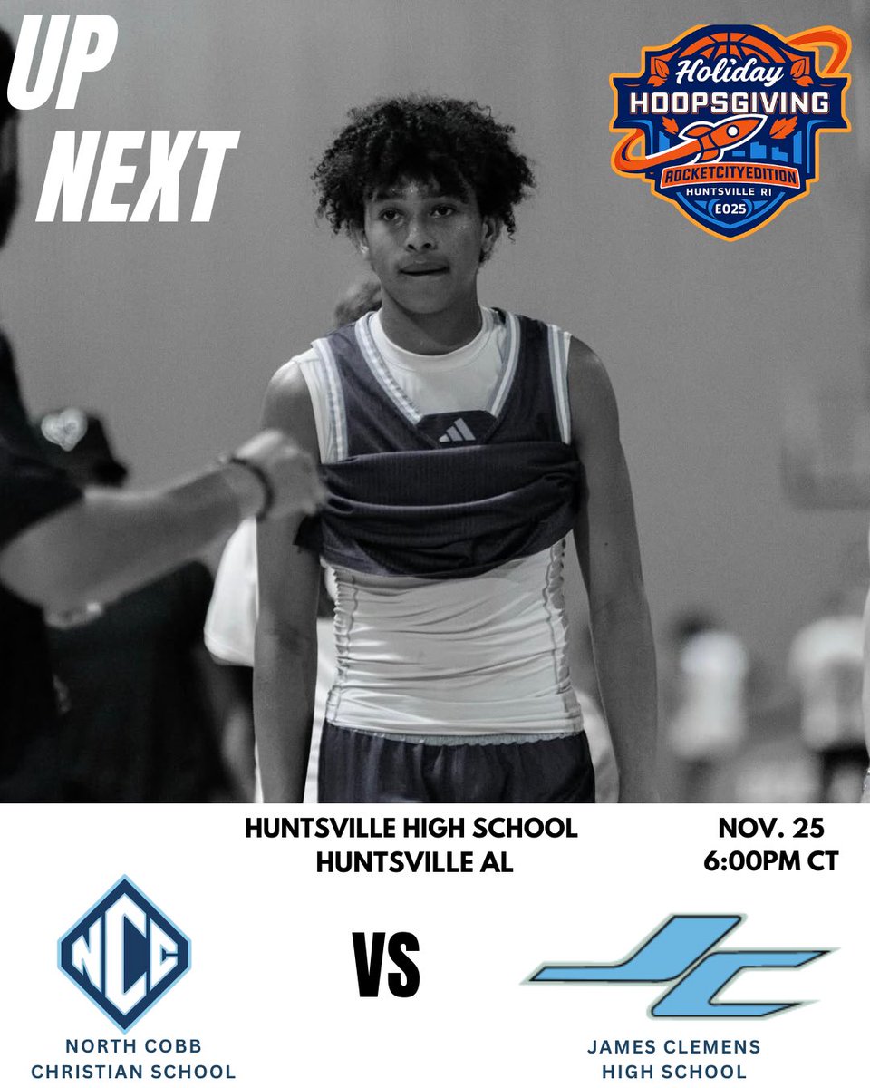 Road trip to Alabama next week for our next game in the <a href="/HHoopsgiving/">Holiday Hoopsgiving</a> event in Huntsville.

Tuesday 11/25 at 6pm CST VS James Clemens HS