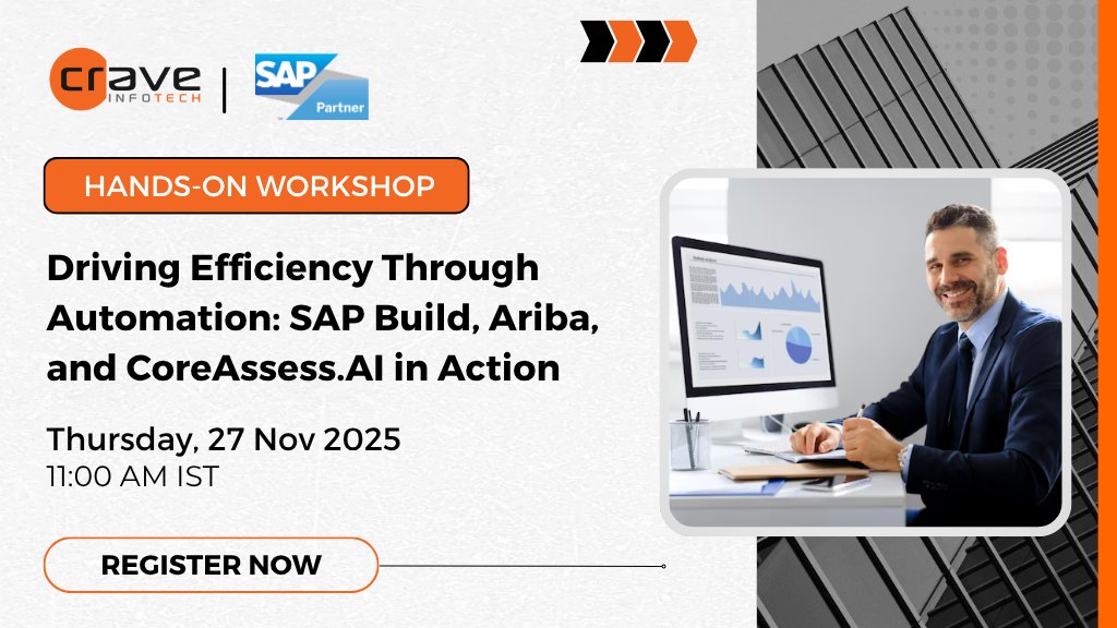 CraveInfotech's tweet image. Build apps. Automate procurement. Cut costs.

Register now →events.sap.com/crave-efficien…

Nov 27 | 11 AM IST

#SAPBuild #SAPAriba #SAPBTP
