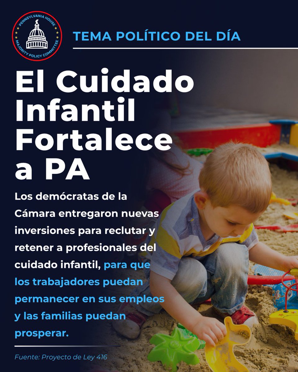 RepSamuelson's tweet image. Working for You means fighting for priorities that will benefit working Pennsylvanians. More child-care professionals will help fill the gap - currently there is a deficit of about 3000, so investing more will help close the gap and allow more moms &amp;amp; dads to work. #policypoint