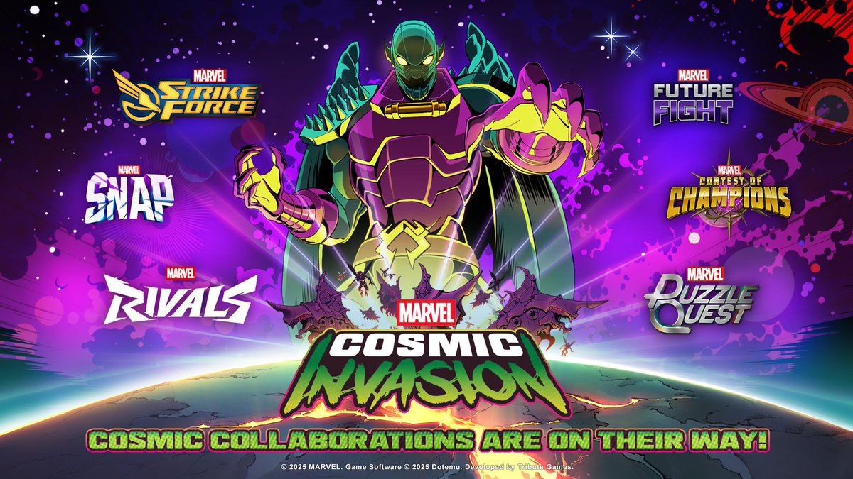 MARVELCosmicInv's tweet image. As we approach the MARVEL Cosmic Invasion launch on December 1st, get ready for upcoming collaborations, special content and events with other MARVEL Games&apos; titles in coming weeks, alongside a very special MARVEL Cosmic Invasion update early next year!