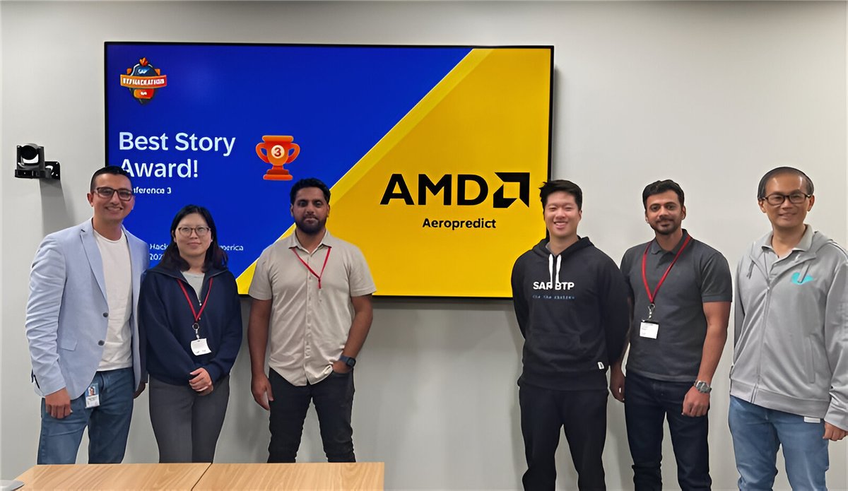 CraveInfotech's tweet image. Proud to win the Best Story Award at the AMD SAP BTP &amp;amp; BDC Hackathon!

We built an AI-driven prototype to improve travel spend forecasting and reduce manual effort — amazing collaboration all around.

#SAPBTP #Hackathon #AI #Innovation #AMD #SAP