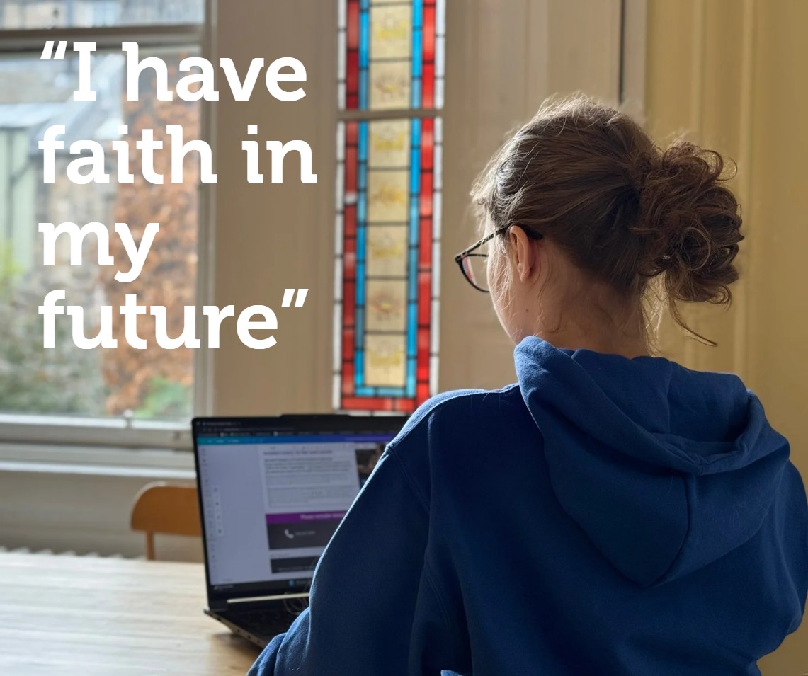 CrossReach's tweet photo. "I finally have faith in my future, which is the first time I’ve felt that in a while."
Your support has given people like Amelia hope for the future through CrossReach. 
You can read her story here: https://t.co/xtxk2eI64D
If you can, please donate to our Winter Appeal, we rely on donations to fund our services across Scotland, your support this winter can be the beacon people like Amelia need to process trauma and start a new path.
https://t.co/OHaxsN6uxT