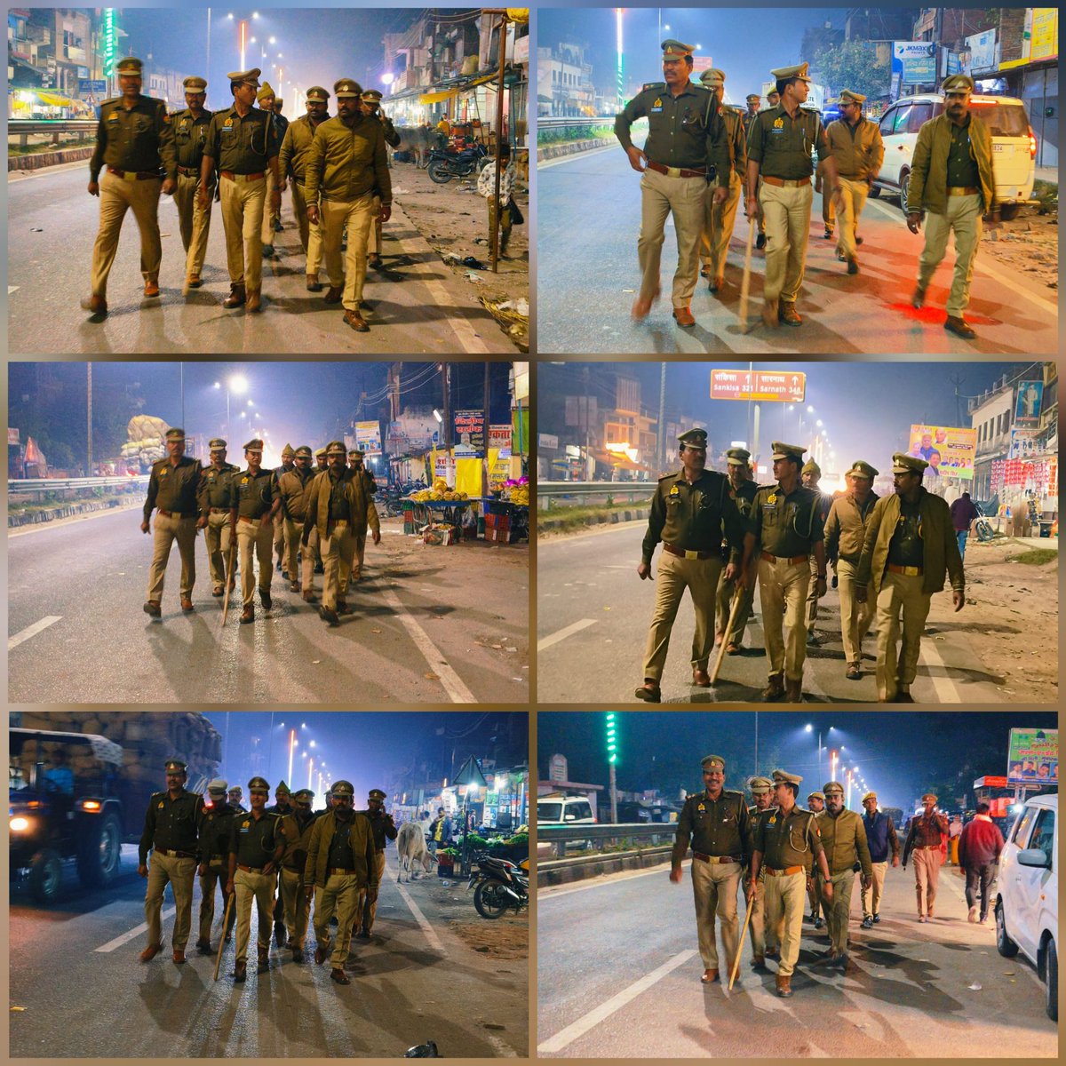 bahraichpolice's tweet image. जनपद में अपराध-नियंत्रण व आमजन में सुरक्षा की भावना जागृत करने के दृष्टिगत #SPBahraich के निर्देशन में थाना कैसरगंज पुलिस द्वारा भीड़-भाड़ वाले स्थानों तथा मिश्रित आबादी वाले संवेदनशील क्षेत्रों में किया गया पैदल गश्त।    
#UPPolice