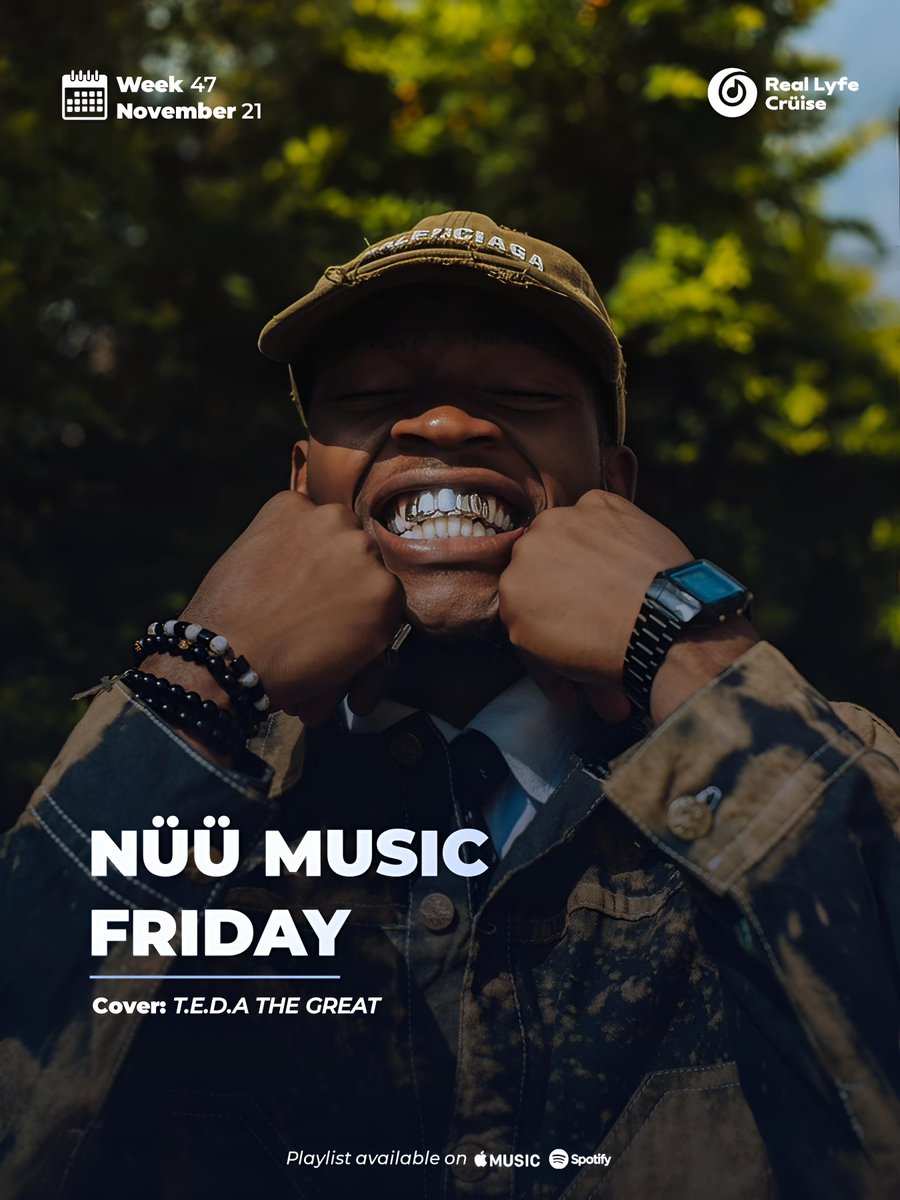 RealLyfeCruise's tweet image. From the underground to the mainsream.
Catch the freshest drops this week from @TheGreatTEDA, @henreeskii, @vict0ny, @wavestarlife, @ARTSALGHUL, @AyoMaff and more.

Cover: @TheGreatTEDA

Spotify: spotify.link/c1QdC8nExXb

Apple Music: music.apple.com/ng/playlist/fr…

Tap in!