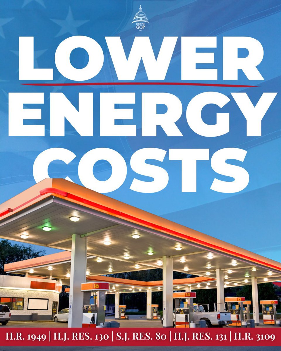 RepMMM's tweet image. This week, I voted YES on all five major energy bills the House passed to lower energy costs for Iowa families.

After years of record high prices under Biden, we’re unleashing American energy, cutting red tape, and fighting to bring down the cost of living.