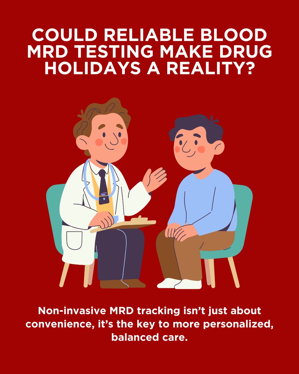 easym_test's tweet image. Could Reliable Blood Based MRD Testing Make Drug Holidays a Reality? 💡

For many patients with multiple myeloma, treatment never truly stops, even in deep remission.

But what if frequent, reliable, and patient-friendly blood MRD testing could change that?

By tracking disease…