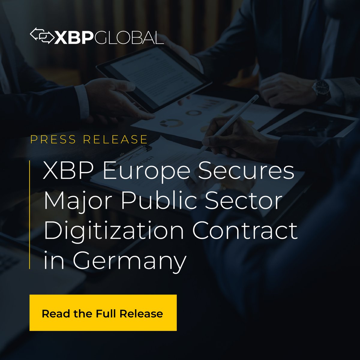 XBPGlobal's tweet image. XBP Europe has been selected for a major public sector digitization project in Germany—around 40M pages of highly sensitive files. 
Read more: tinyurl.com/mrpfup7j
#XBPGlobal #HyperAutomation #DigitalTransformation #PublicSectorInnovation #SecureDigitization