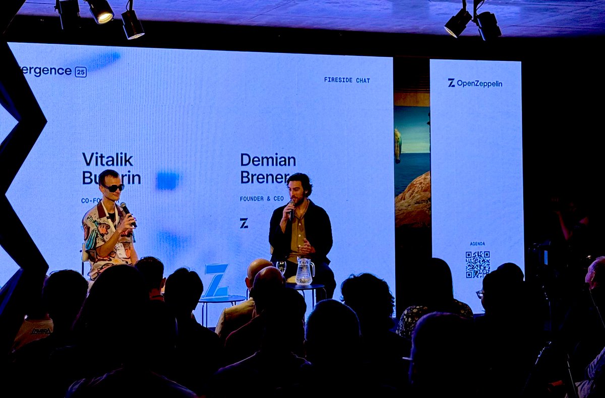 FortaNetwork's tweet image. An electric fireside chat with @VitalikButerin and @demibrener 🔥

Forta began as an @OpenZeppelin spin-off and is now proudly part of a team building the present and future of blockchain.