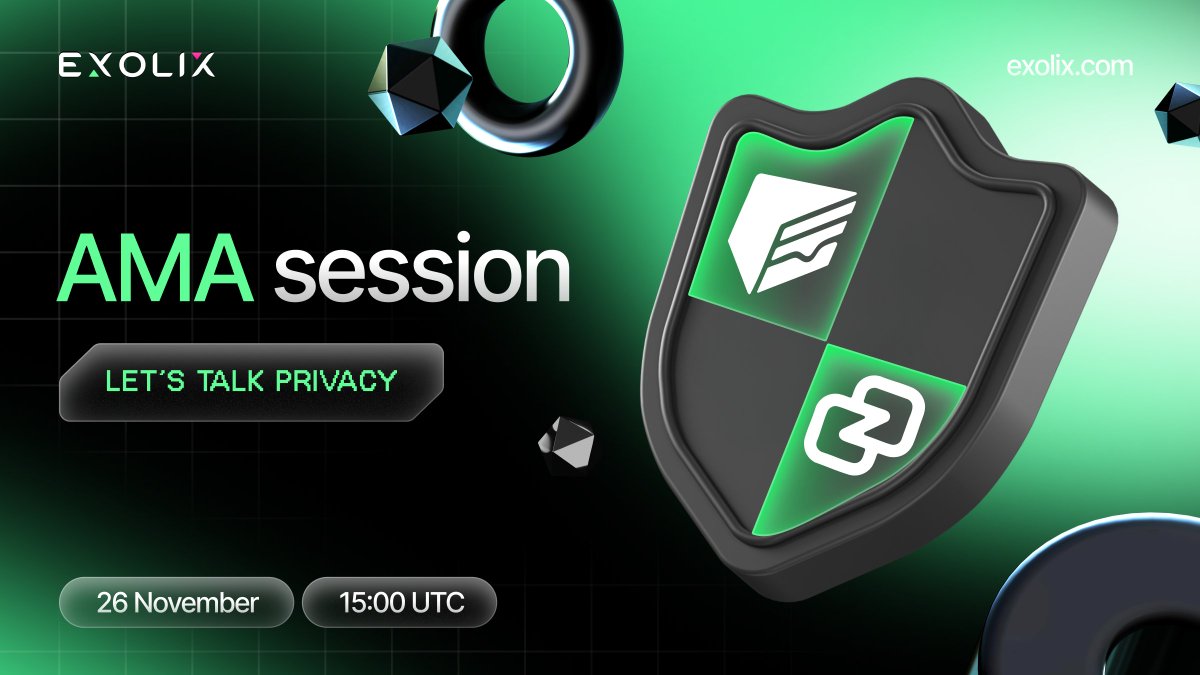 exolix_com's tweet image. This time it&apos;s all about privacy 🔐

Join us for an insightful X Spaces discussion with our partners: @cakewallet &amp;amp; @zano_project 

Dive into how privacy tools can seamlessly integrate across ecosystems without compromise 🚀

🗓️ Wednesday, November 26
🕒 15:00 UTC
📍…