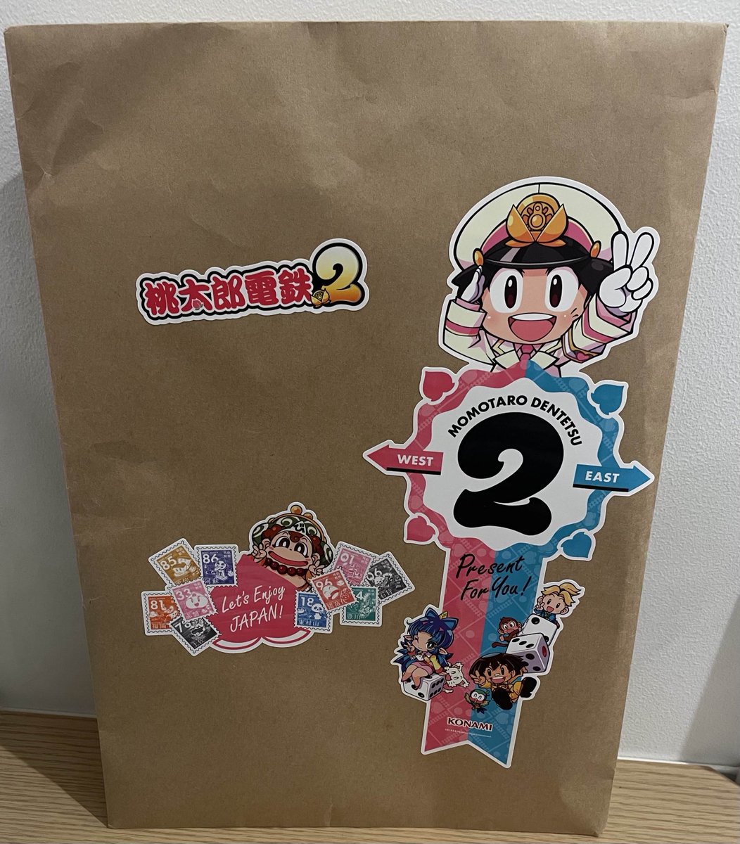 KONAMIさんから桃鉄２のグッズ頂いちゃったポポ～～～～！！！！
グッズが入ってた封筒までかわいくって困っちゃうポポ🥹🥹🥹🥹🥹🥹🥹🥹
たくさん遊びますポポ！！！！