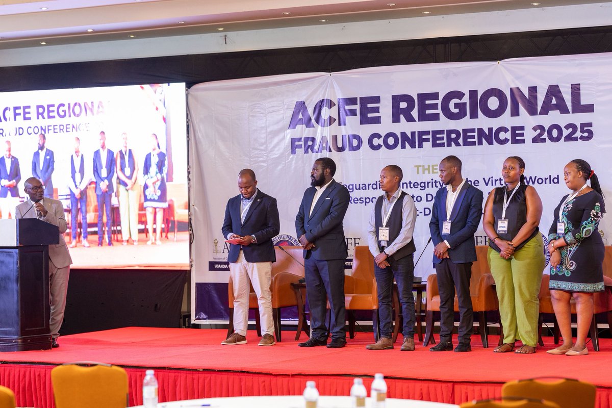 ACFEUgChapter's tweet image. In his concluding remarks, H.E. George Mugabi, Pres, ACFE Uganda, urged CFEs to remain vigilant. He also called on all stakeholders to unite in the fight against fraud, emphasizing that we can combat fraud together.

#ACFEUganda #ACFE3rdRegionalConference #FraudAwarenessWeek2025