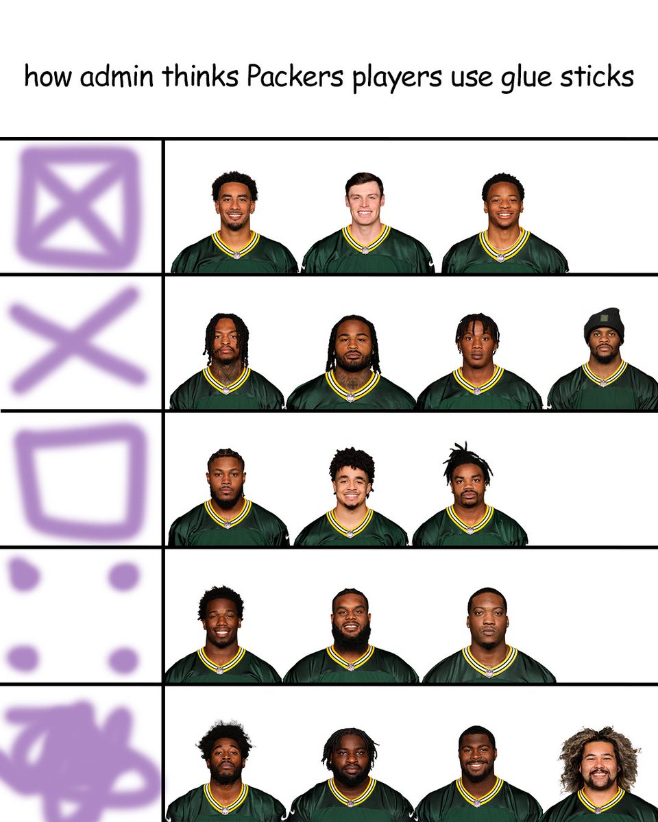 packers's tweet image. just a bunch of glue guys