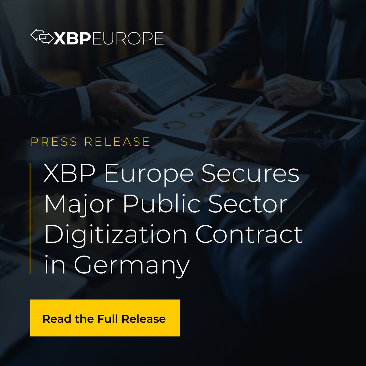 XBPEurope's tweet image. XBP Europe has been selected for a major public sector digitization project in Germany—around 40M pages of highly sensitive files. 
Read more: tinyurl.com/mrpfup7j
#XBPGlobal #HyperAutomation #DigitalTransformation #PublicSectorInnovation #SecureDigitization