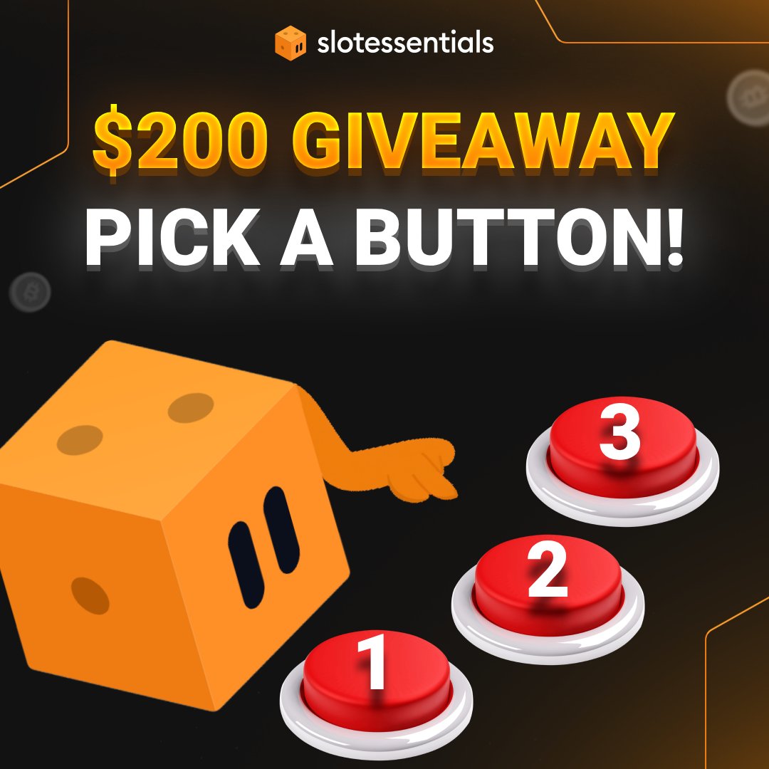 slotessentials's tweet image. Which button will the dice choose?

1) Max Win Sugar Rush 1000
2) Free SE Merch for Life
3) A Single Chicken Nugget

- 4 Winners in total for $50 each!
- Must have a SlotEssentials Account
- Follow / RT / Like