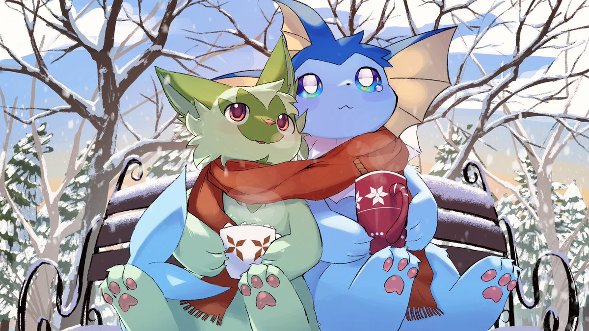 watashigu_'s tweet image. the story of sprigatito and vaporeon continues
for @YorigamiKagerou and @watashigu_