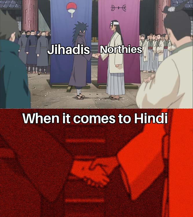 Again its proved that, when it comes to impose Hindi on non Hindi states, this so called Northern Hindutwawadis also takes sides of Bullas against innocent Marathi Hindus, this Northies are nothing but a Hindi Jihadis, Hindu unity is big myth... #Hindi_Jihad