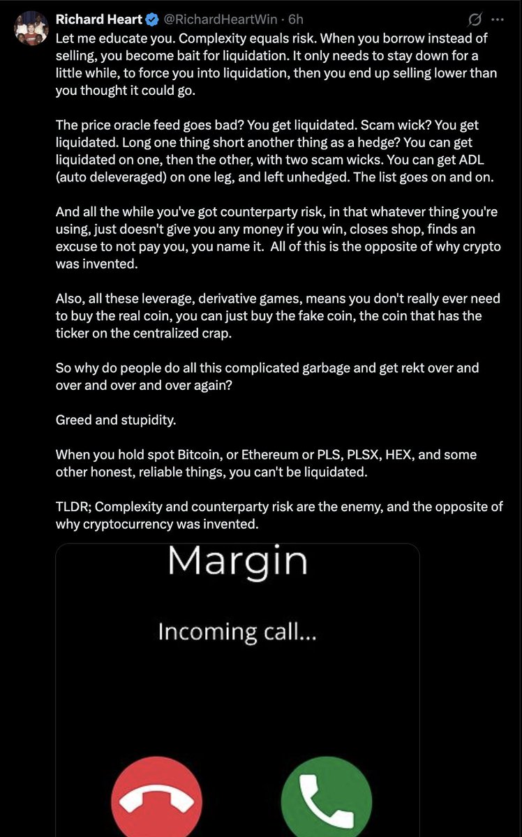 DcentraliseMe's tweet image. It’s interesting seeing Liberty Swap - and now Richard himself - warning about leveraged positions and Recovery Mode today.

On #PulseChain, protocols like LiquidLoans enter Recovery Mode if the Total Collateral Ratio (TCR) drops below 150%.
That’s when vaults under 150% CR can…