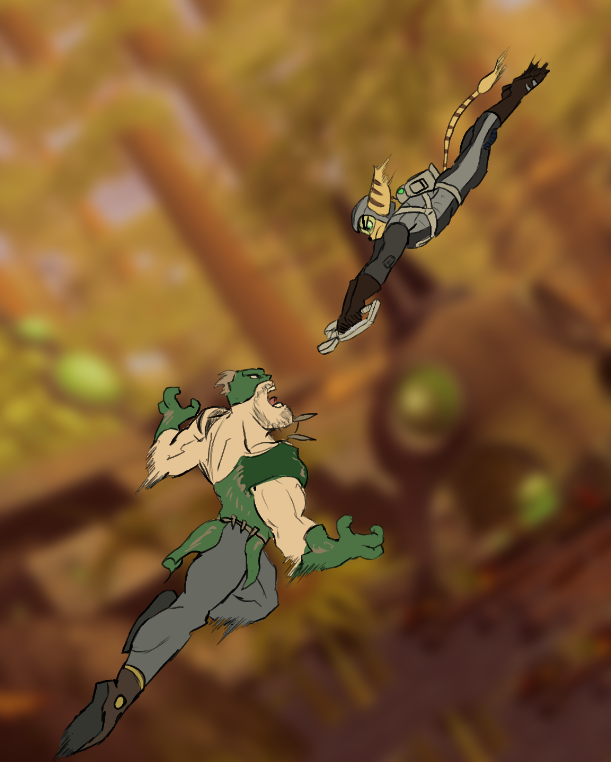 First boss fight in Ratchet and Clank 3 be like