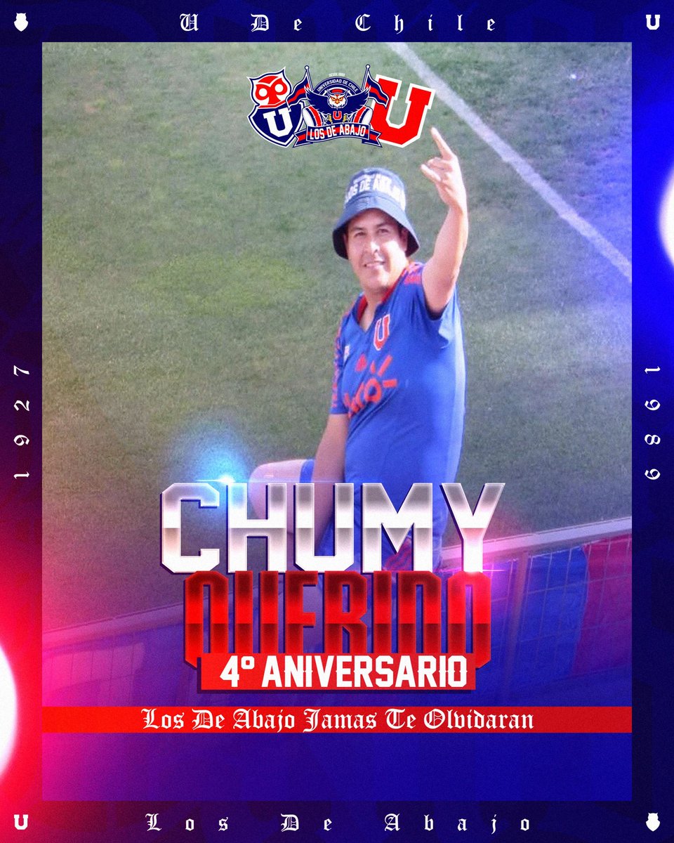 Han pasado cuatro años y seguimos recordandote con mucho cariño

Para nosotros sigues presente siempre.

Tu familia, amigos, camaradas te recuerdan hoy y siempre.

Los de Abajo, jamás te olvidarán.🤘