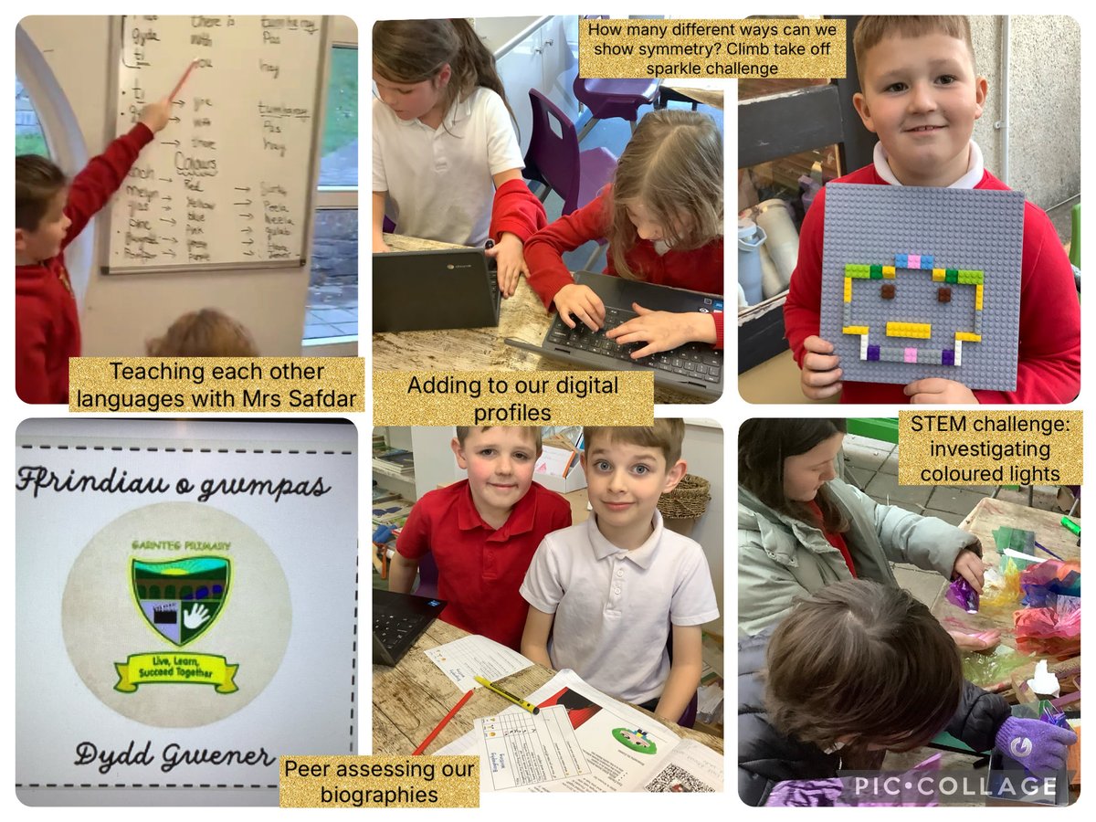 Ffantasteg ffrindiau o gwmpas dydd gwener heddiw! Class 5 were able to assess and share their skills and knowledge from this weeks learning, including giving feedback, improving our work, assessing our understanding and choosing our challenge across the curriculum <a href="/garntegprimary/">Garnteg Primary</a>