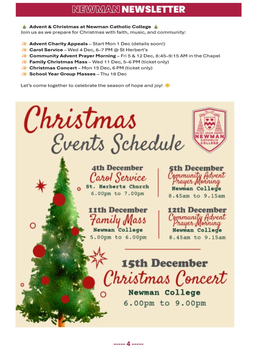 Newman Catholic College tweet media