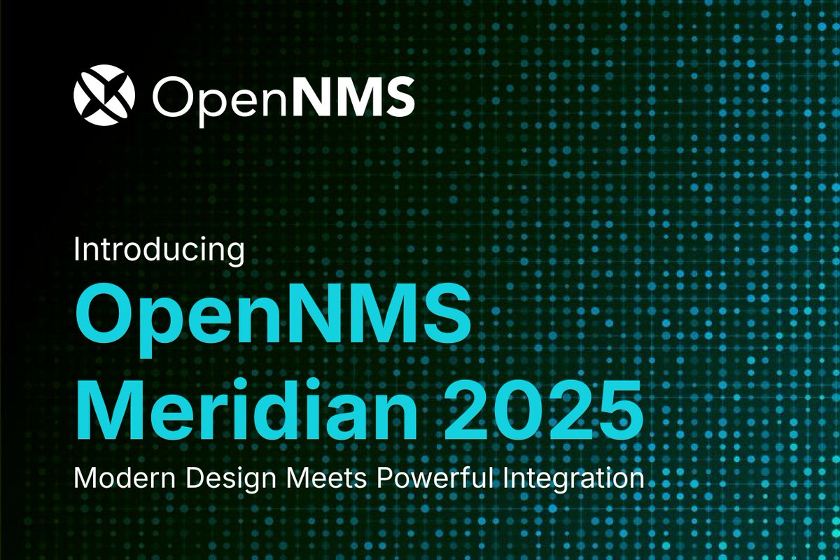 opennms's tweet image. 🚀 Meridian 2025 is here – our biggest release ever!
✅ Modern UI overhaul
✅ Elasticsearch 8.x support
✅ ServiceNow integration
Discover how Meridian 2025 makes network monitoring smarter:hubs.ly/Q03VqtHx0
#NetworkMonitoring #ServiceNowIntegration