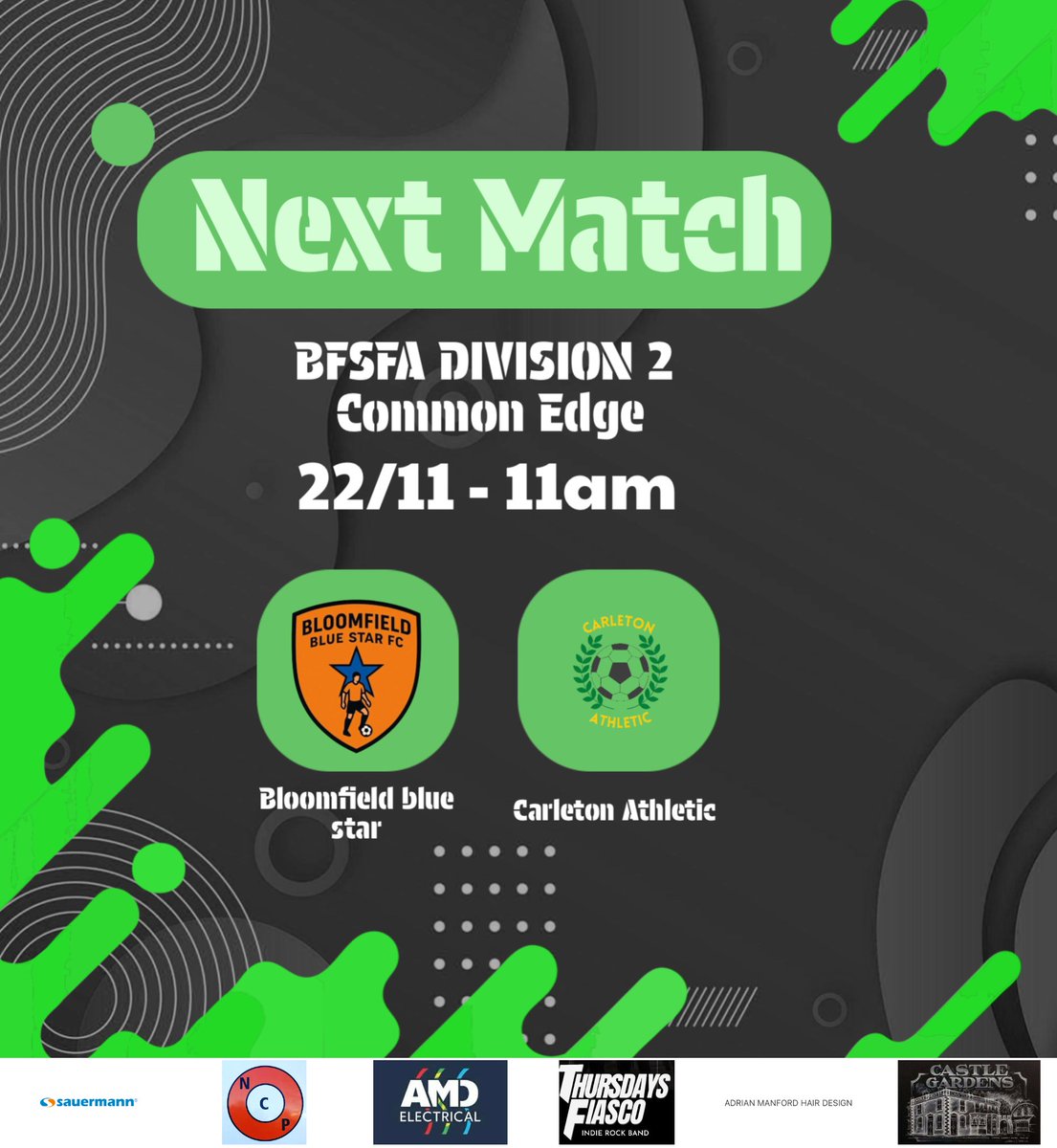 Next up for The Tics.

It’s another trip to common Edge as we take on new side, Bloomfield Blue Star.

A big game as both teams chase a spot in the top 6 for phase 2

Up The Tics! 💚