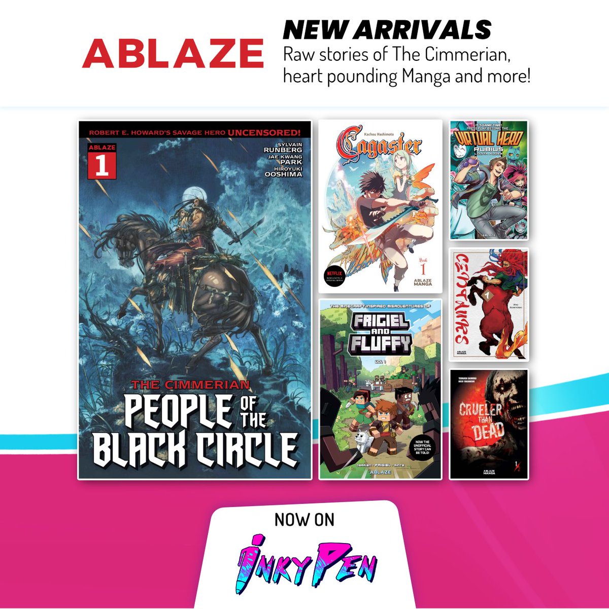 InkyPenComics's tweet photo. Get your heart pounding with new manga and comics from @AblazePub. Enjoy their brilliant action, horror and more on InkyPen!

Download InkyPen for free, subscribe to read everything: https://t.co/0uEmcGg9DF https://t.co/d7gAUFf8mH