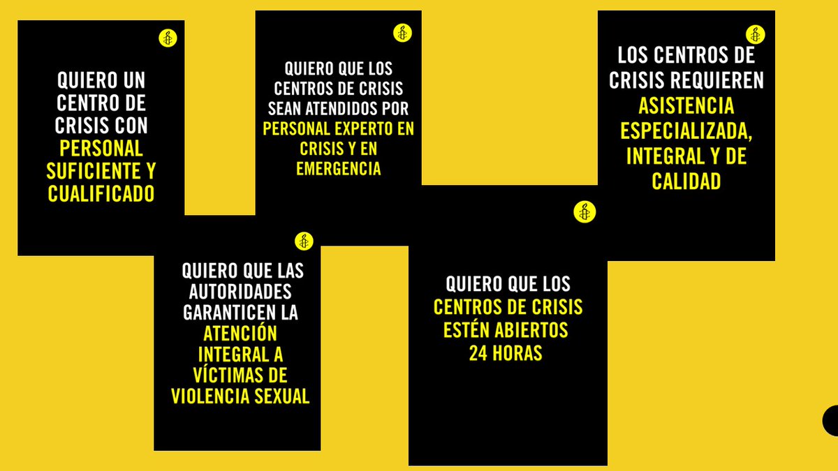 Centros de crisis de atención integral y reparación a las víctimas de violencia sexual
<a href="/amnistiaespana/">Amnistía Internacional España</a>  <a href="/AmnistiaCV/">Amnistía Internacional Comunidad Valenciana</a> #24n