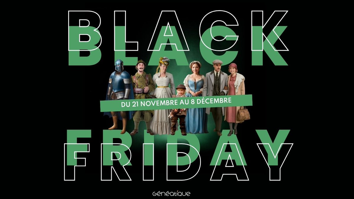 Geneatique's tweet photo. 🇫🇷 Le Black Friday sur la Boutique Généatique ? 🇫🇷

➡️ Je découvre les offres : https://t.co/bjtzTbYZXW du 21 nov. au 8 déc. inclus !

#Généalogie #BlackFriday #HistoireDeFamille #Racines #OffresSpéciales #BonsPlans #Généatique https://t.co/qR4WnuhWDU
