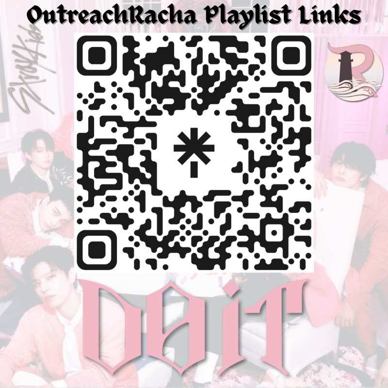 OutreachRacha's tweet photo. DO IT FOR COMEBACK 💪 

Need more playlists for easy streaming? Check out our Linktree! We’ve compiled playlists from across STAY fanbases for a slew of platforms, from Spotify to Tidal. Give it a gander with our QR code or directly at https://t.co/g158m9U8ka. Cont.⬇️ https://t.co/0HTT5XQpgF