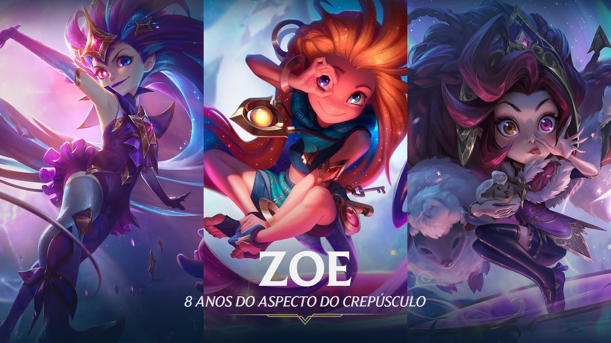 LoLegendsBR's tweet image. trago uma mensagem a todos, um alerta, um PRESSÁGIO...
mas primeiro, parabéns pra criança mais fofa, sábia e caótica de Runeterra!
Zoe, hoje tem bolinho da lua de chocolate ou morango?