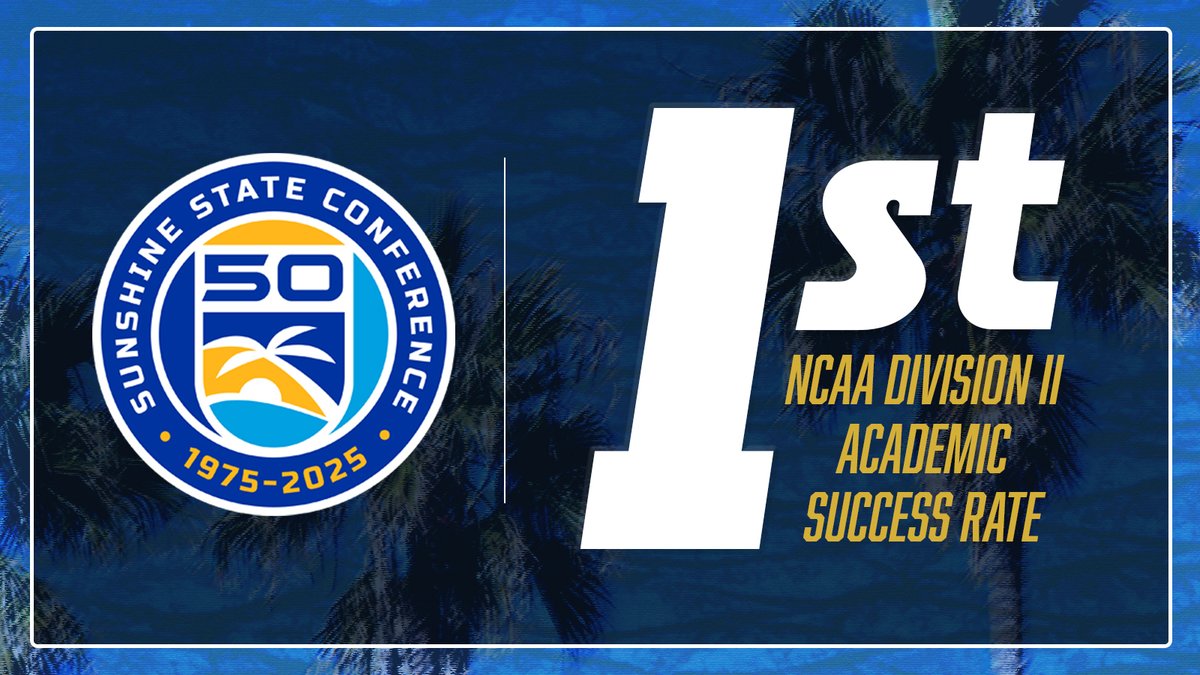 The SSC posts an 89% Academic Success Rate, marking its third straight year as Division II’s national leader.

Each SSC sport, men, and women continue to outpace peer groups nationally!

Full Story: cutt.ly/D2SSC

🌴☀️🌊📚
