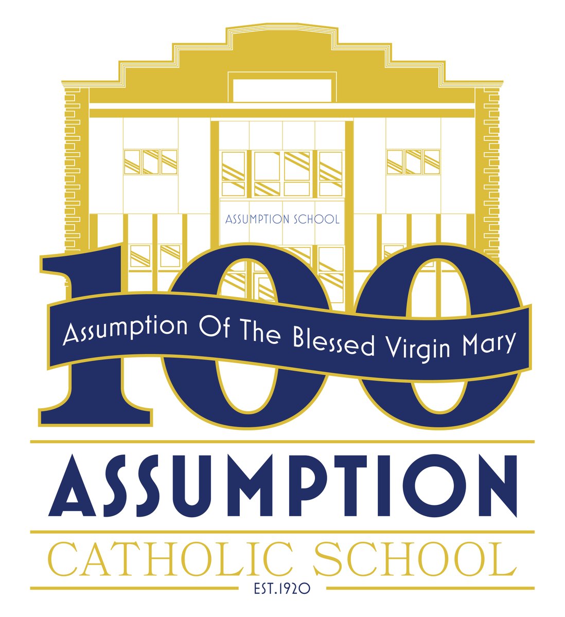 Split_3_Mind's tweet photo. Created for a centennial celebration, I made a vector drawing of the school building and matched the fonts to the existing signage. https://t.co/IdbvtXINcS