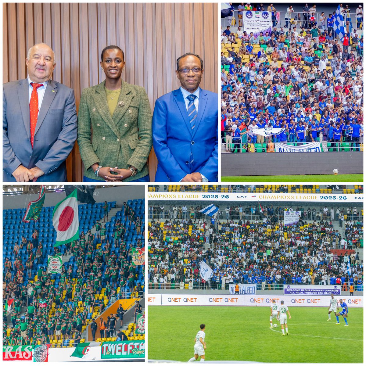 nmukazayire's tweet image. The atmosphere at Amahoro Stadium was absolutely electric as Al Hilal faced MC Alger in CAF Champions League. Their fans brought incredible energy to Kigali 🔥 We’re grateful to host moments like this, with Amahoro now serving as Al Hilal’s home ground as part of the Rwanda…