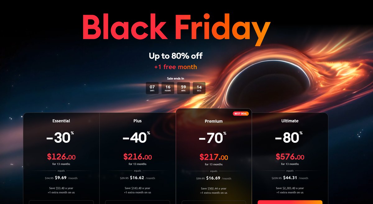 CryptoWendyO's tweet photo. HAPPY BLACK FRIDAY! 

I've partnered with @tradingview to give away 1x of each Ultimate, Premium, Plus, and Essential subscriptions.

RULES:

- Tag 3 friends 
- Like + repost 
- Follow @tradingview + me

Winners contacted 11/27/2025 https://t.co/YZKS9ycTGL